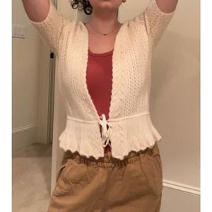 Wool Short Sleeve cardigan